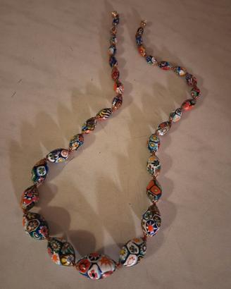 collana vintage in vetro di Murano 