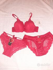 3 pz intimo donna S e l,xl rosso