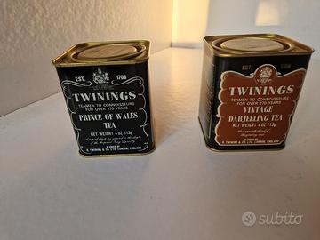 Coppia di barattoli Twinings vintage