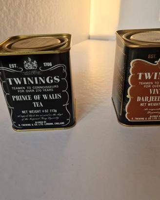 Coppia di barattoli Twinings vintage