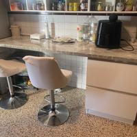 Set Cucina/Snack: Penisola con Top Marmo + Pensili