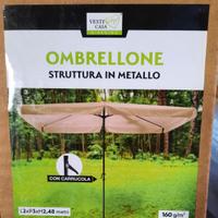 Ombrellone 3x2 in tessuto,con carrucola