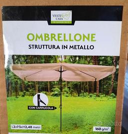 Ombrellone 3x2 in tessuto,con carrucola