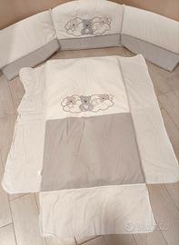 Paracolpi + piumino coordinato per culla