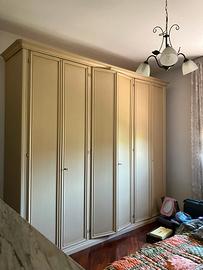 Armadio 6 ante color beige/verde chiaro