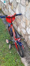 Bicicletta Cars 14" con rotelle