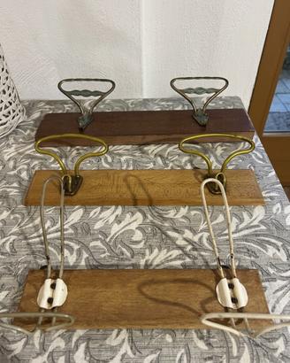 3 Attaccapanni vintage da muro