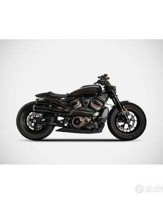 Zard Sportster S Top Gun Scarico Completo Nero Opa