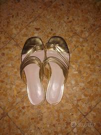sandale donna num 38 colore oro 