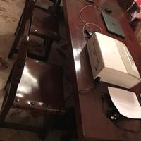 tavolo legno massello color noce scuro 8/12 posti