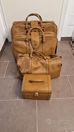 set valigie pelle vintage classiche
