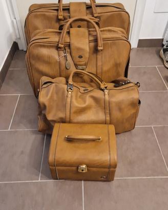 set valigie pelle vintage classiche