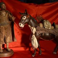Asino e pastore del presepe napoletano stile ‘700