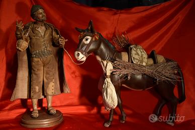Asino e pastore del presepe napoletano stile ‘700
