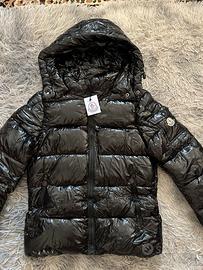 piumino MONCLER nero lucido con cappuccio taglia S