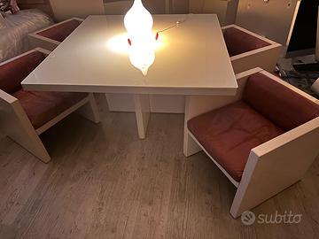 Set Lella&Vignelli tavolo sedie design 70