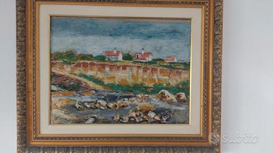 ORFEO TAMBURI - DIPINTO AD OLIO SU FAESITE