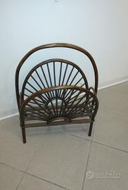 Portariviste anni 60 ad arco in vimini e bambù