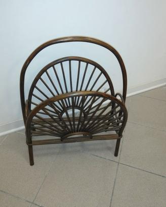 Portariviste anni 60 ad arco in vimini e bambù