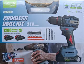 Trapano Avvitatore 21 Volt 2 Batterie 1200mAh