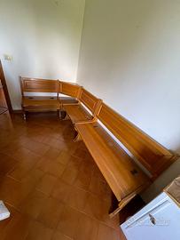 Seduta da  tavolo legno massello, componibile .