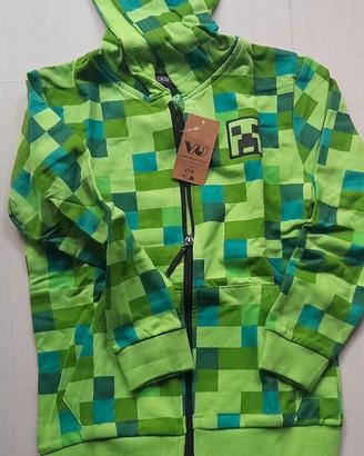 Felpa Minecraft 7 e 8 anni