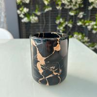 Bicchiere bagno in marmo Portoro