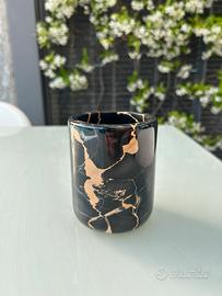 Bicchiere bagno in marmo Portoro