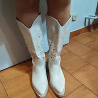 Stivali donna col. bianco