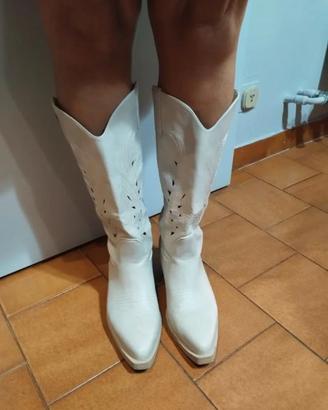 Stivali donna col. bianco