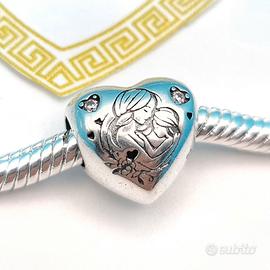 Charm Mamma Figlia Amore Love Mother argento s925