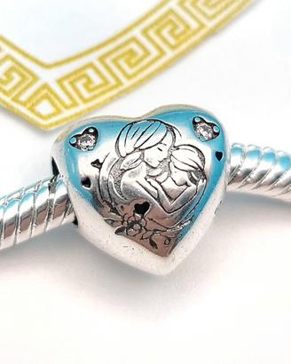 Charm Mamma Figlia Amore Love Mother argento s925