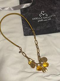 Set Gisella Gallotta collana bracciale oro ambra