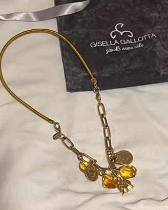 Set Gisella Gallotta collana bracciale oro ambra