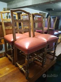 sedie in noce seduta in pelle 