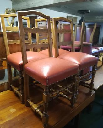 sedie in noce seduta in pelle 