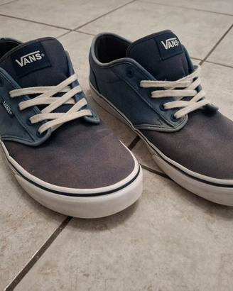 Scarpe sneakers Vans blu e azzurre, numero 43