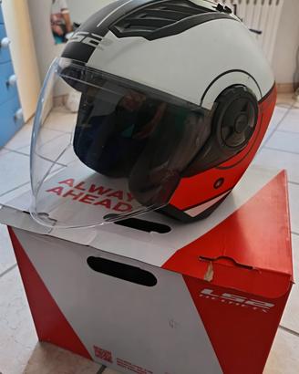 Casco moto LS2 jet con visiera lunga ottime condiz