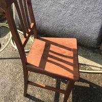 Sedia cucina con seduta in legno noce scuro