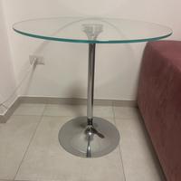 Tavolo circolare di vetro midj