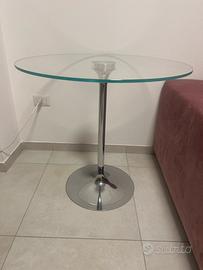 Tavolo circolare di vetro midj