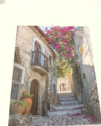 Quadro in forex 26x32cm con motivo borgo antico