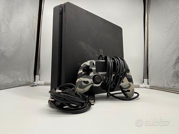 PlayStation 4 Slim Nera Funzionante + Controller