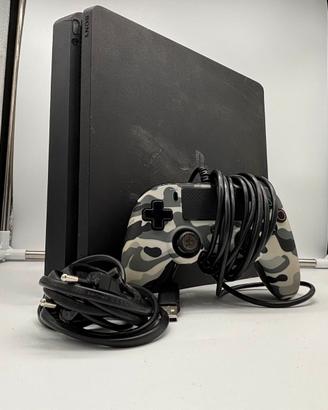 PlayStation 4 Slim Nera Funzionante + Controller