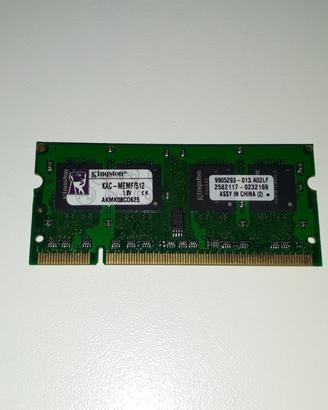 Ram notebook kingston mb 512