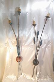 Due applique slanciate a lungo stelo di fiore con