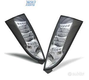 FANALI LED FORD FOCUS MK1 98-04 FONDO NERO CROMO