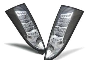 FANALI LED FORD FOCUS MK1 98-04 FONDO NERO CROMO