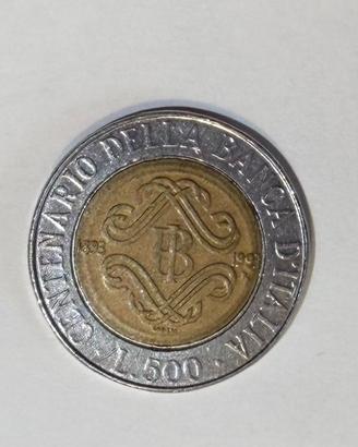 500 lire centenario errore di conio