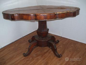 Antico tavolo in radica 133 X 77 cm